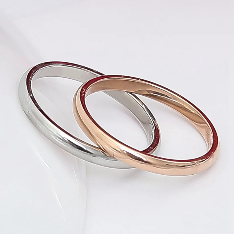 Titanium Steel Rose Gold Anti-allergy Smooth Simple Wedding Couples Rings Bijouterie for Man or Woman Gift
Titanium Steel Rose Gold Anti-allergy Smooth Simple Wedding Couples Rings Bijouterie for Man or Woman Gift