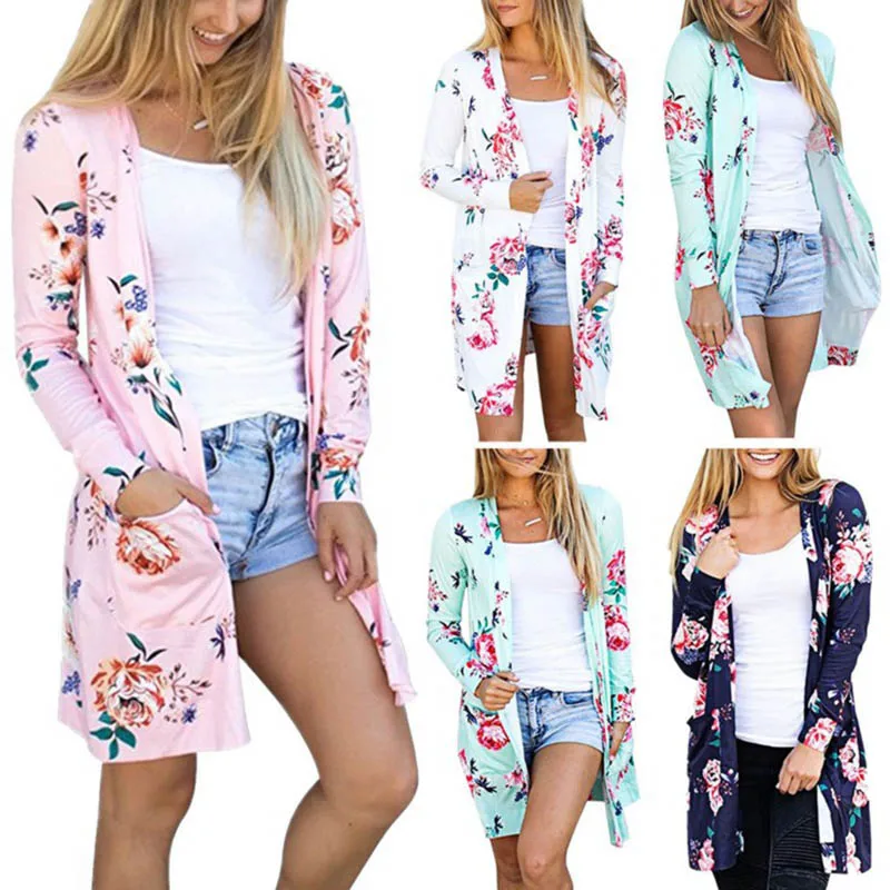 Fashion Summer Autumn Women Coat Long Sleeve Flowers Printing Pocket Outwear Casual Ladies Girls Cardigan Jacket TY66
Fashion Summer Autumn Women Coat Long Sleeve Flowers Printing Pocket Outwear Casual Ladies Girls Cardigan Jacket TY66