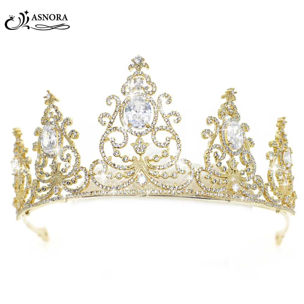 ASNORA Luxury Rose Gold Crowns Tiaras for Brides Zircon Crystals Wedding Hair Accessories Girls' Princess Bridal Crowns
ASNORA Luxury Rose Gold Crowns Tiaras for Brides Zircon Crystals Wedding Hair Accessories Girls' Princess Bridal Crowns