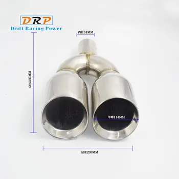 1 pcs stainless steel exhaust tip universal muffler tips 2 out exhaust tip for all car 61mm inlet 114 outlet
1 pcs stainless steel exhaust tip universal muffler tips 2 out exhaust tip for all car 61mm inlet 114 outlet