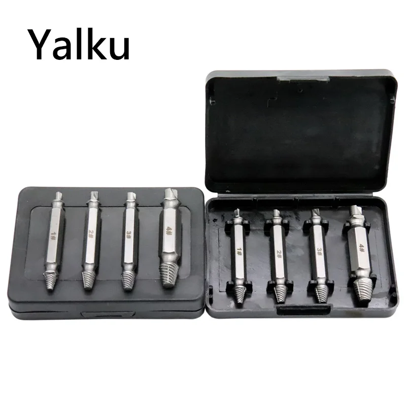 4 PCS Drill Bit Set Steel Broken Speed Out Damaged Screw Extractor Broken Bolt Remover Sets Newest 2017 Drill Bits Yalku
4 PCS Drill Bit Set Steel Broken Speed Out Damaged Screw Extractor Broken Bolt Remover Sets Newest 2017 Drill Bits Yalku