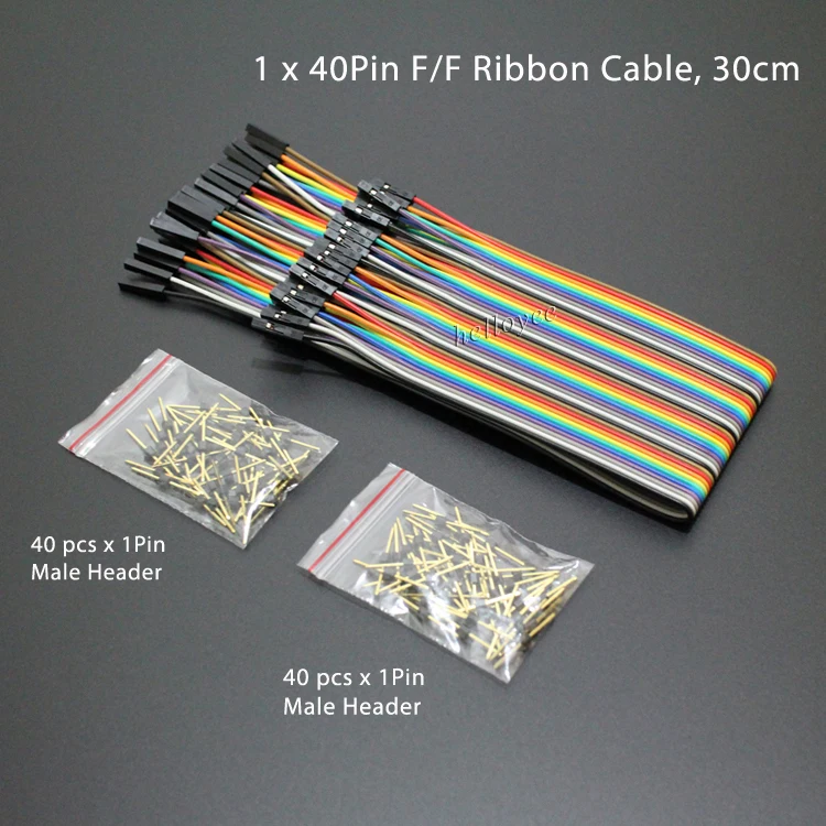 Hellotronics Unique 80 pcs x 1P Male Headers and 40Pin Female Female 30cm Breadboard Jumper Wires Ribbon Cables
Hellotronics Unique 80 pcs x 1P Male Headers and 40Pin Female Female 30cm Breadboard Jumper Wires Ribbon Cables