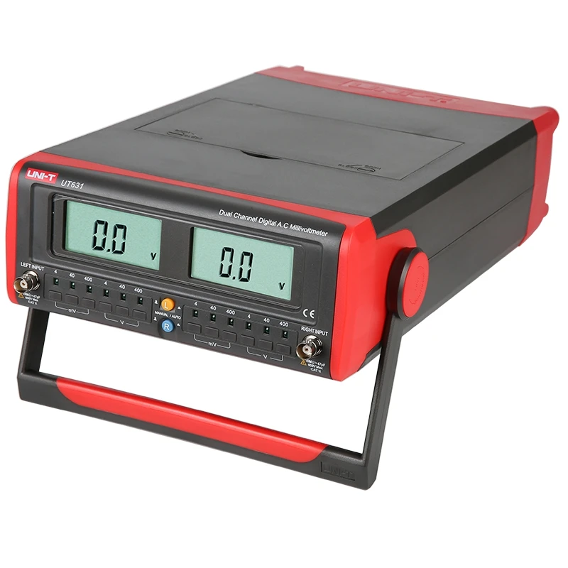 UNI-T UT631 Dual-Channel Digital Display AC Millivolt Meter AC Voltage Tester AC Milli Volt Meter with Range 4mV~400V
UNI-T UT631 Dual-Channel Digital Display AC Millivolt Meter AC Voltage Tester AC Milli Volt Meter with Range 4mV~400V