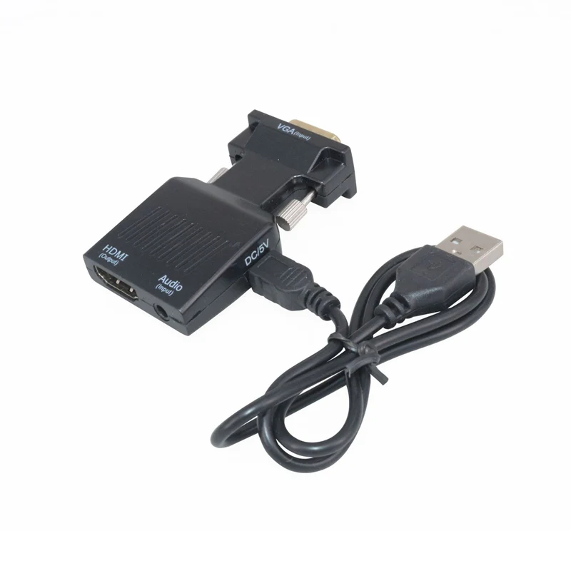 Адаптер для кабеля Trumsoon VGA HDMI с аудио линией питания VGA2HDMI 720/1080P HDTV ПК монитора