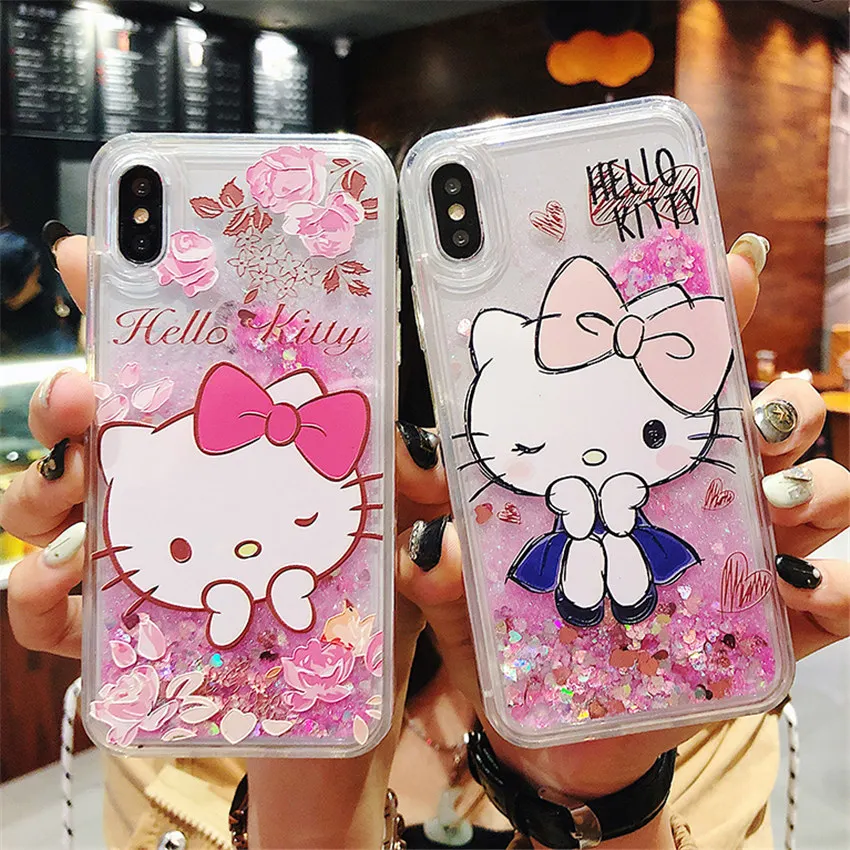 Cute Hello Kitty Cartoon Pink Bling Glitter Dynamic Quicksand Liquid Silicone Phone Case For Iphone 8 7 Plus X 6 S Plus Cover
Cute Hello Kitty Cartoon Pink Bling Glitter Dynamic Quicksand Liquid Silicone Phone Case For Iphone 8 7 Plus X 6 S Plus Cover