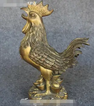 10" Chinese Pure Bronze Wealth Money Yuanbao Chicken Chook Chick Rooster Statue
10" Chinese Pure Bronze Wealth Money Yuanbao Chicken Chook Chick Rooster Statue