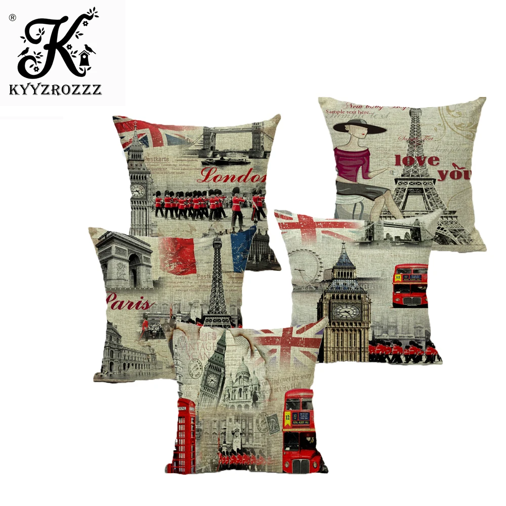 New British Style London Home Decorative Sofa Cushion Cover Throw Pillow Case Vintage Cotton Linen Square Cute
New British Style London Home Decorative Sofa Cushion Cover Throw Pillow Case Vintage Cotton Linen Square Cute