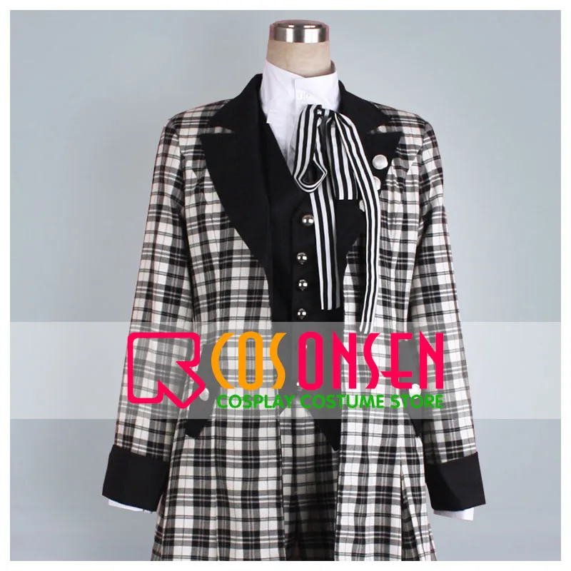 COSPLAYONSEN Kuroshitsuji Black Butler Book of Murder Ciel Phantomhive Cosplay Costume Black White Lattice Design Any Size
COSPLAYONSEN Kuroshitsuji Black Butler Book of Murder Ciel Phantomhive Cosplay Costume Black White Lattice Design Any Size