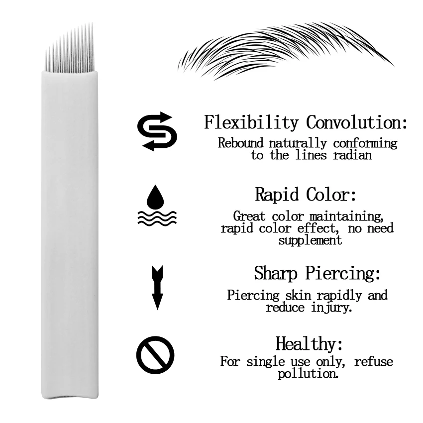 Permanent Makeup Needles 10Pcs 14Pin Eyebrow Lip Eyeliner 3D Embroidery Microblading Blades for Tattoo Manual Machine Pen Tools
Permanent Makeup Needles 10Pcs 14Pin Eyebrow Lip Eyeliner 3D Embroidery Microblading Blades for Tattoo Manual Machine Pen Tools