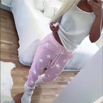 Chic Pants Star Printed Bottoms Waistband Tracksuit Drawstring Pants Pink Grey Trousers For Women Girls
Chic Pants Star Printed Bottoms Waistband Tracksuit Drawstring Pants Pink Grey Trousers For Women Girls