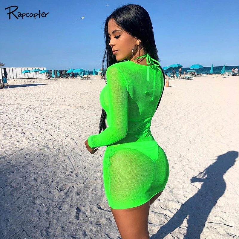 Rapcopter Sexy Mesh Transparent Vestidos Dress 2019 Summer Green Neon Orange Club Dress Women Long Sleeve Mini Dresses Party
Rapcopter Sexy Mesh Transparent Vestidos Dress 2019 Summer Green Neon Orange Club Dress Women Long Sleeve Mini Dresses Party