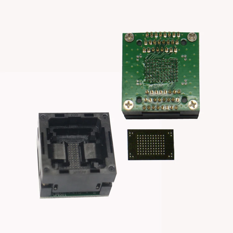 BGA 100 under the pressure of shrapnel turn 48 test blocks flash adapter bga100 test socket Pitch 1.0mm ic size 12 * 18, 14 * 18
BGA 100 under the pressure of shrapnel turn 48 test blocks flash adapter bga100 test socket Pitch 1.0mm ic size 12 * 18, 14 * 18
