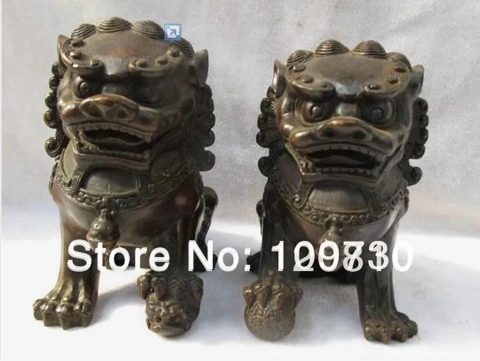 bh 0020 fast ship Folk Classic Bronze carved Feng Shui Guardian Fu Foo Dog Lion Pair small statue
bh 0020 fast ship Folk Classic Bronze carved Feng Shui Guardian Fu Foo Dog Lion Pair small statue