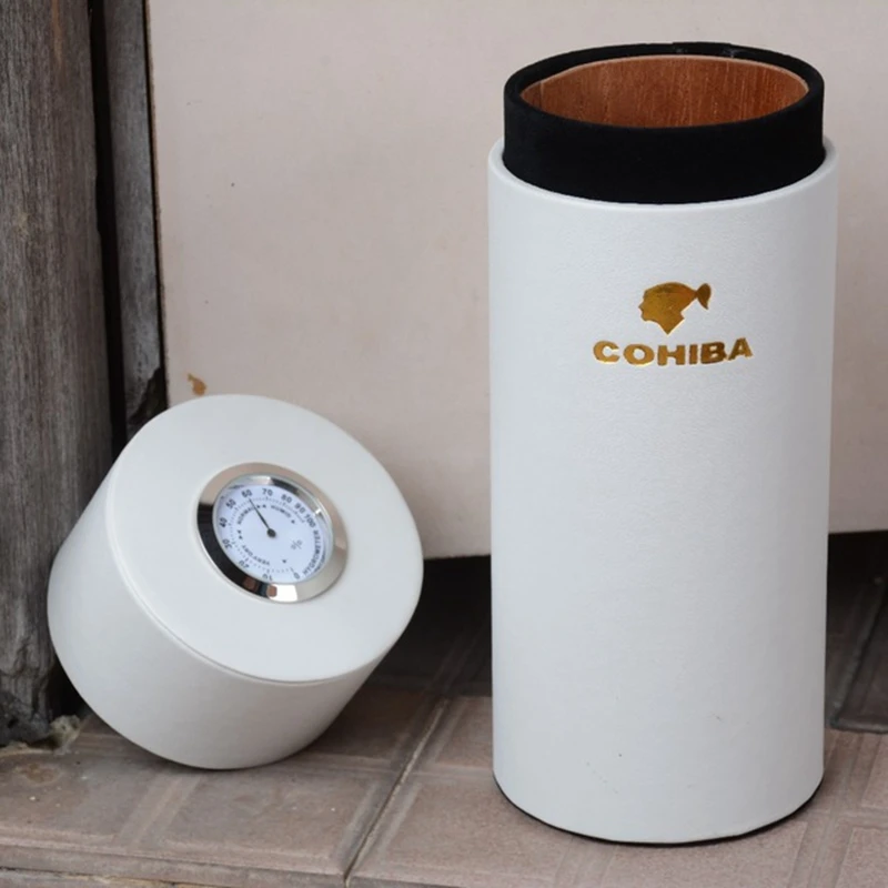 Чехол для сигары COHIBA кожаный чехол дерево кедра с подкладкой мини увлажнитель