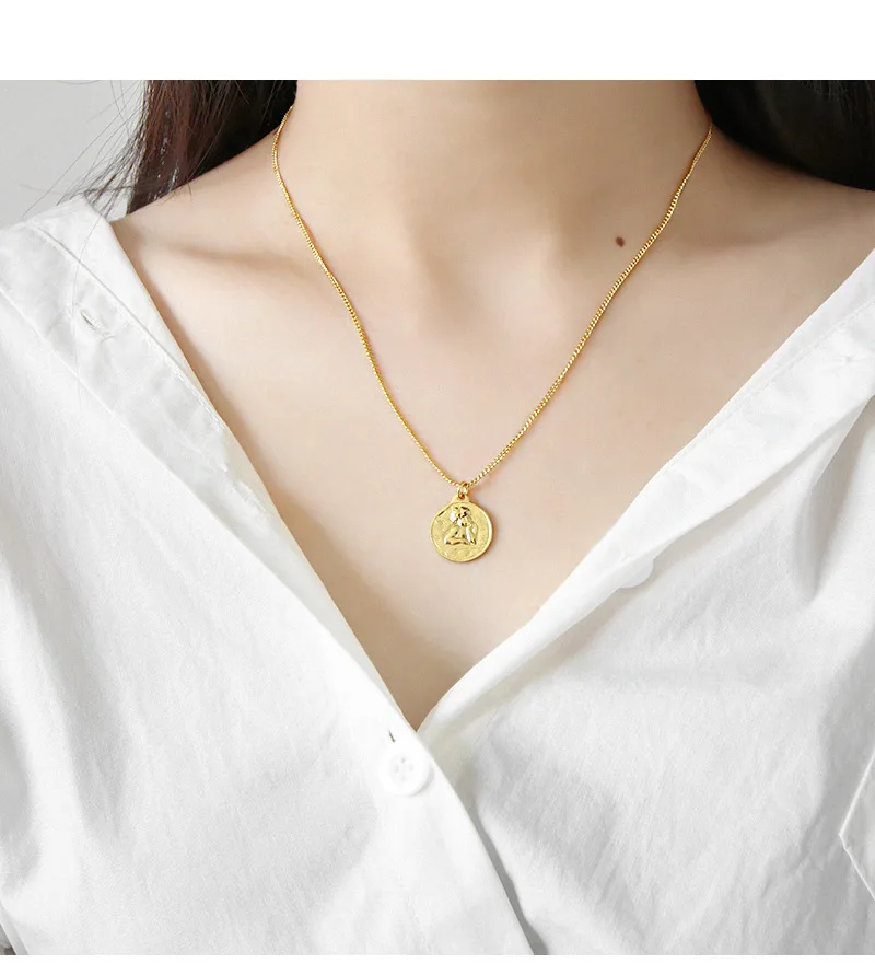 Rongho Vintage Metal Cupid chokers necklaces for women gold chain necklace metal coin pendant necklace
Rongho Vintage Metal Cupid chokers necklaces for women gold chain necklace metal coin pendant necklace