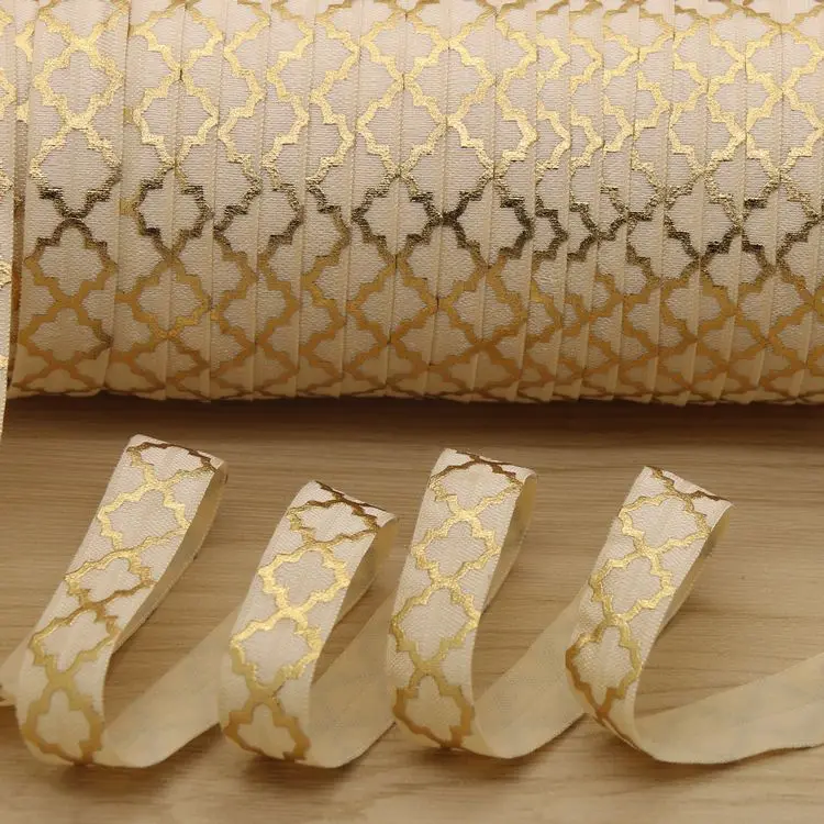 5/8'' Free shipping quatrefoil gold foil printed Fold Elastic FOE headband headwear hairband diy decoration wholesale OEM H5387
5/8'' Free shipping quatrefoil gold foil printed Fold Elastic FOE headband headwear hairband diy decoration wholesale OEM H5387