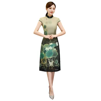 Shanghai Story New Sale Knee Length Short Sleeve Faux Silk Qipao Cheongsam Dress Chinese Traditional Dress for Women
Shanghai Story New Sale Knee Length Short Sleeve Faux Silk Qipao Cheongsam Dress Chinese Traditional Dress for Women