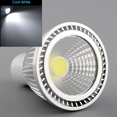 

High lumen GU10 5W/85-265V COB Spot LED Saving Efficient Cool White Silver Light Longlife Stable Safe Dual Ring Bulb wholesale