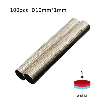 100 Pcs 10 mm x 1mm Neodymium Magnet Mini Small Round Disc Magnetic Materials
100 Pcs 10 mm x 1mm Neodymium Magnet Mini Small Round Disc Magnetic Materials
