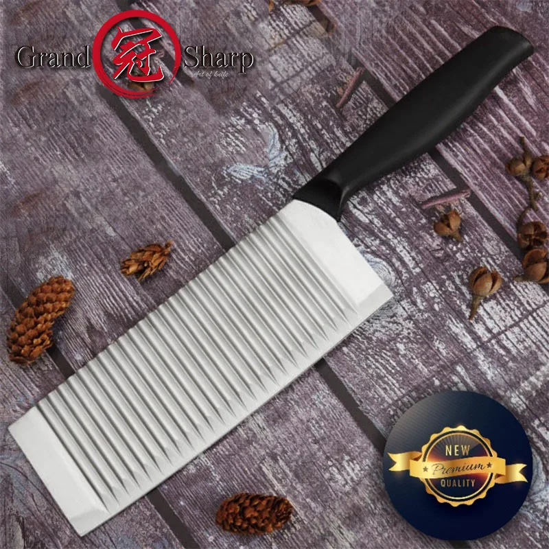 Cleaver-Knife-Wavable-French-Potato-Chips-Slicer-Chromium-Steel