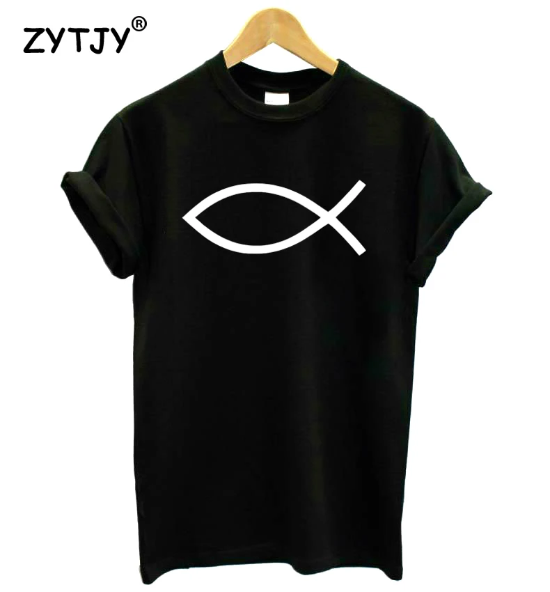 Simple JESUS FISH Print Women Tshirt Cotton Casual Funny t Shirt For Girl Top Tee Hipster Tumblr Drop Ship HH-67
Simple JESUS FISH Print Women Tshirt Cotton Casual Funny t Shirt For Girl Top Tee Hipster Tumblr Drop Ship HH-67