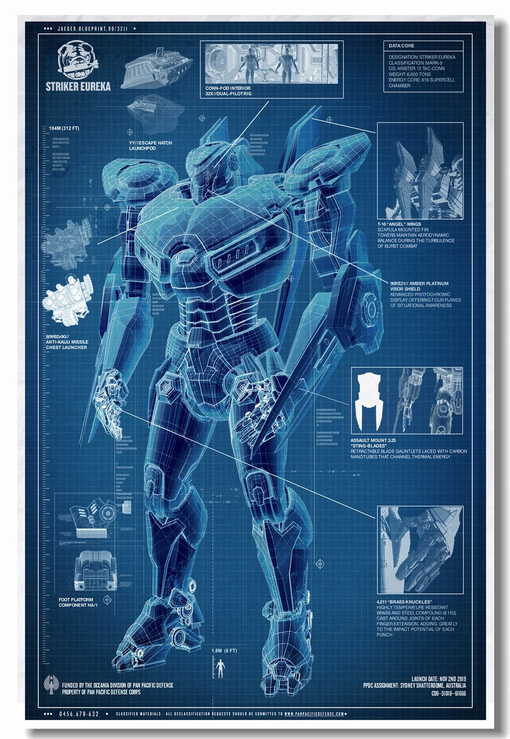 Custom Canvas Wall Art Pacific Rim Uprising Poster Striker Eureka Stickers Jaeger Blueprint Wallpaper Gipsy Danger Decals #0377#
Custom Canvas Wall Art Pacific Rim Uprising Poster Striker Eureka Stickers Jaeger Blueprint Wallpaper Gipsy Danger Decals #0377#