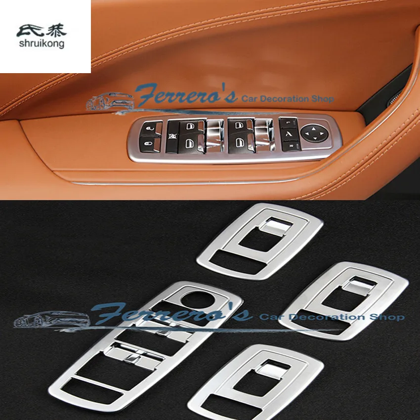 4PCS/Lot Car Styling Sticker for 2016 Maserati Levante Window Lift Switch ABS Chrome Decoration Cover Sequins
4PCS/Lot Car Styling Sticker for 2016 Maserati Levante Window Lift Switch ABS Chrome Decoration Cover Sequins