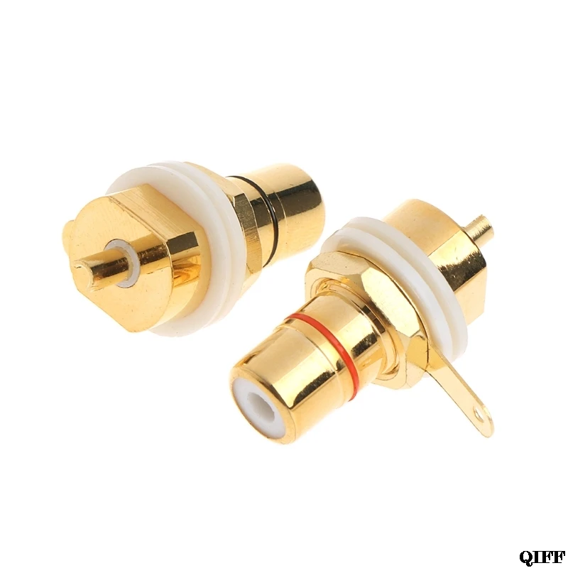2Pcs CMC Gold Plated Copper RCA Female Phono Jack Panel Mount Chassis Connector Mar28
2Pcs CMC Gold Plated Copper RCA Female Phono Jack Panel Mount Chassis Connector Mar28
