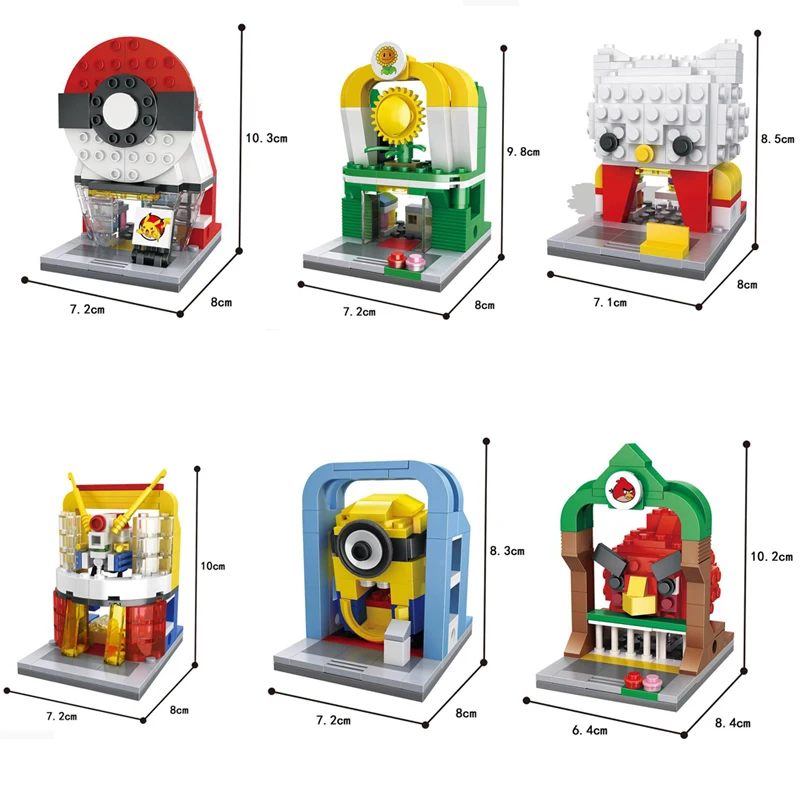 Funny city mini street view Anime and game store building block zombie hello kitty gundams minion birds Pikachu toys shop
Funny city mini street view Anime and game store building block zombie hello kitty gundams minion birds Pikachu toys shop