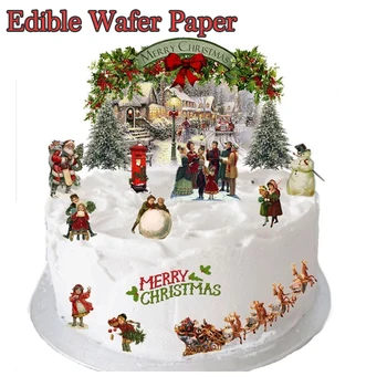 Christmas Pattern Edible Wafer Cupcake Toppers, Pre-Cut,Christmas Party Cake/Cupcake Creative Decoration Tools
Christmas Pattern Edible Wafer Cupcake Toppers, Pre-Cut,Christmas Party Cake/Cupcake Creative Decoration Tools