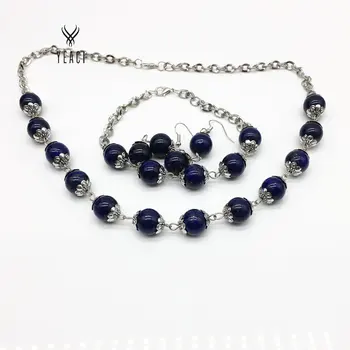 New Jewelry Sets Necklace Sterling African Set 1'set Hot Fashions Lapis Lazuli Beads Bracelet Earrings Hook Free Shipping
New Jewelry Sets Necklace Sterling African Set 1'set Hot Fashions Lapis Lazuli Beads Bracelet Earrings Hook Free Shipping
