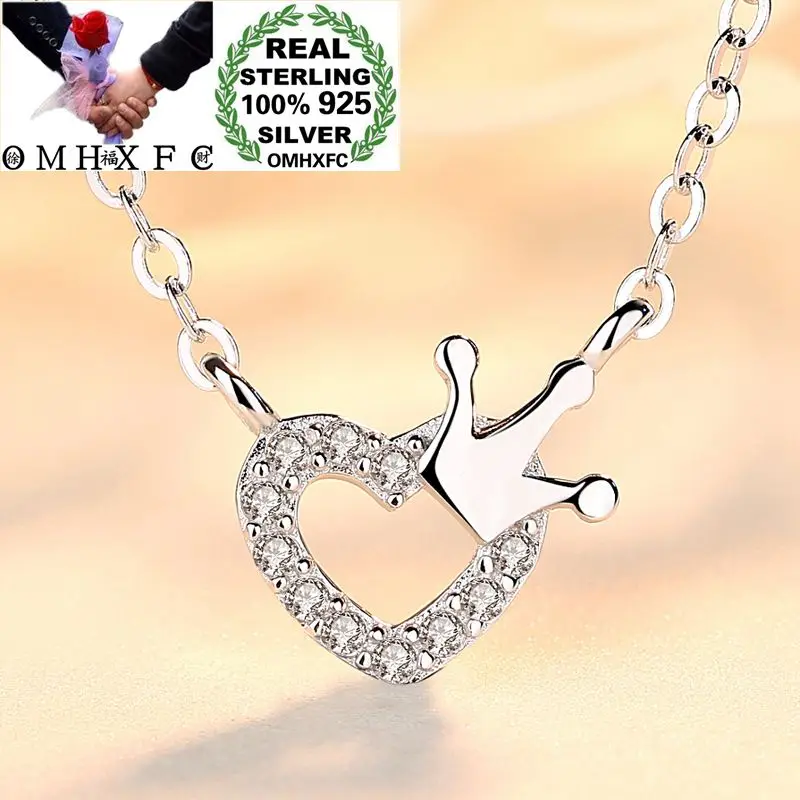 OMHXFC Wholesale European Fashion Woman Party Birthday Gift Heart Crown Zircon 100% S925 Sterling Silver Pendant Necklace CH09
OMHXFC Wholesale European Fashion Woman Party Birthday Gift Heart Crown Zircon 100% S925 Sterling Silver Pendant Necklace CH09