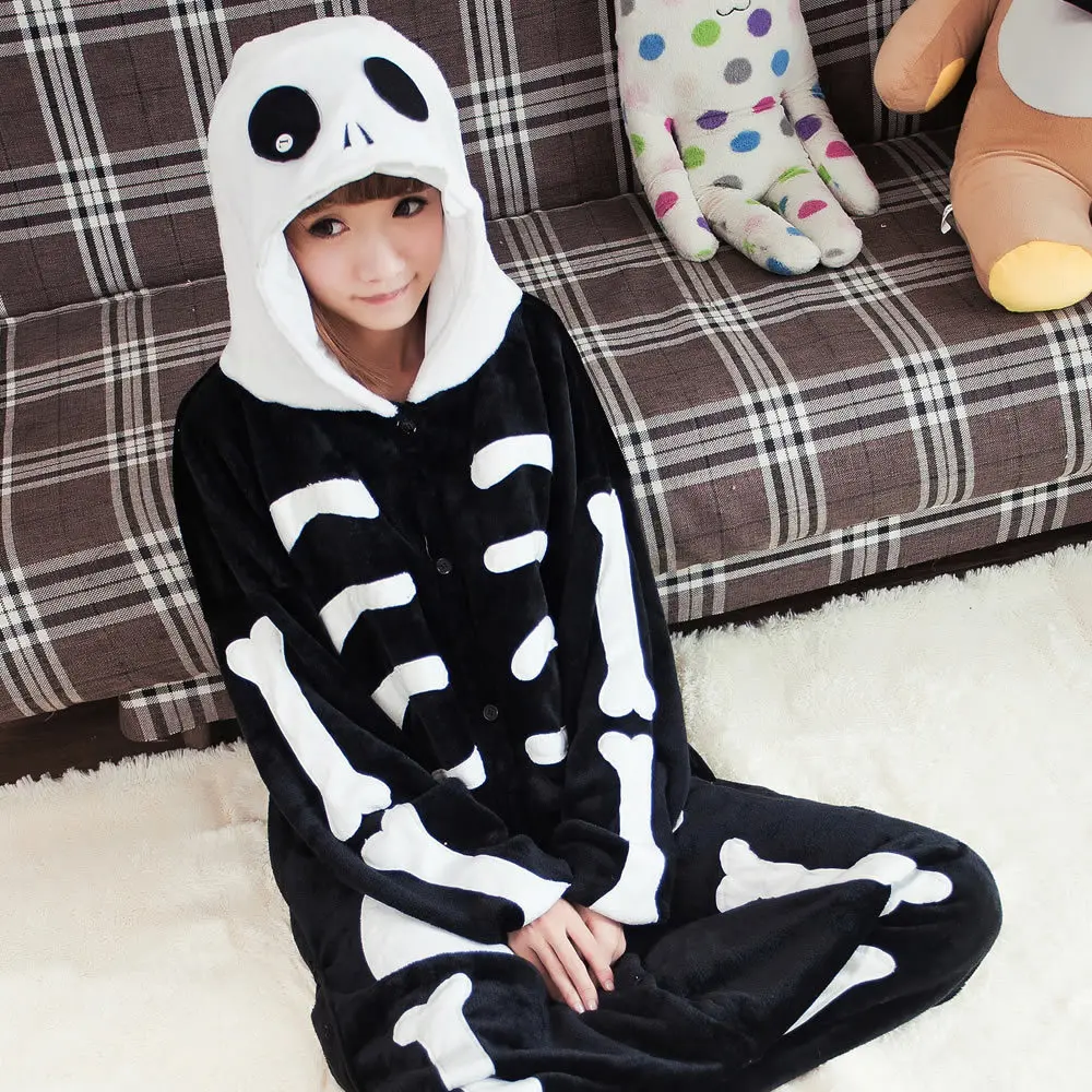 Skeleton Kigurumi Onesie Adult Women Animal Pajamas Suit Flannel Warm Soft Sleepwear Onepiece Winter Warm Pijama Cosplay
Skeleton Kigurumi Onesie Adult Women Animal Pajamas Suit Flannel Warm Soft Sleepwear Onepiece Winter Warm Pijama Cosplay