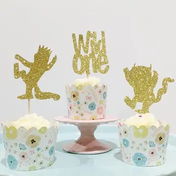 Glitter Wild one first birthday cupcake toppers baptism Christening party decoration doughnut food picks
Glitter Wild one first birthday cupcake toppers baptism Christening party decoration doughnut food picks