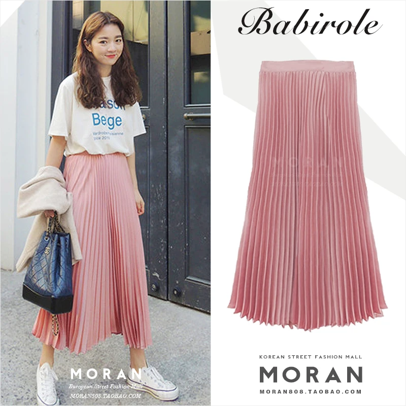 Spring Summer Lady Pink Pleated Skirt Long Chiffon Elastic Waist Skirt Jupe Longue Falda Larga Gonne Gonna Saia Lunga
Spring Summer Lady Pink Pleated Skirt Long Chiffon Elastic Waist Skirt Jupe Longue Falda Larga Gonne Gonna Saia Lunga