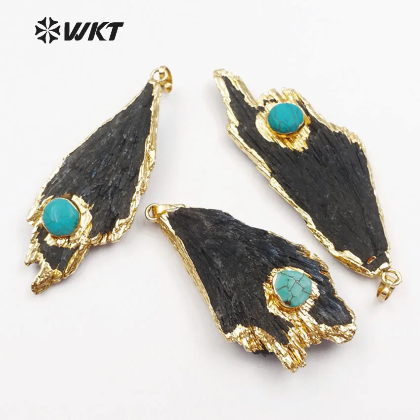 WT-P1132 Wholesale Custom Multiple Black Kyanite With Charm Pendant With Gold Trim Fashion Jewelry Making
WT-P1132 Wholesale Custom Multiple Black Kyanite With Charm Pendant With Gold Trim Fashion Jewelry Making