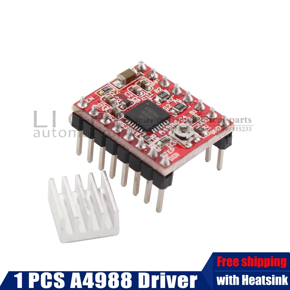 NEW Stepping motor Reprap Stepper Driver A4988 Stappenmotor Driver Module met Heatsink for 3D printer
NEW Stepping motor Reprap Stepper Driver A4988 Stappenmotor Driver Module met Heatsink for 3D printer
