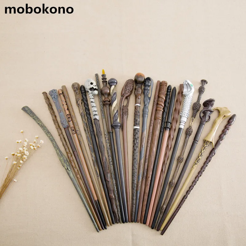 

2017 New Arrive Metal Iron Core Cosplay Malfoy Dumbledore Hermione Voldemort Wand Harry Potter Magic Wand Gift Box Packing