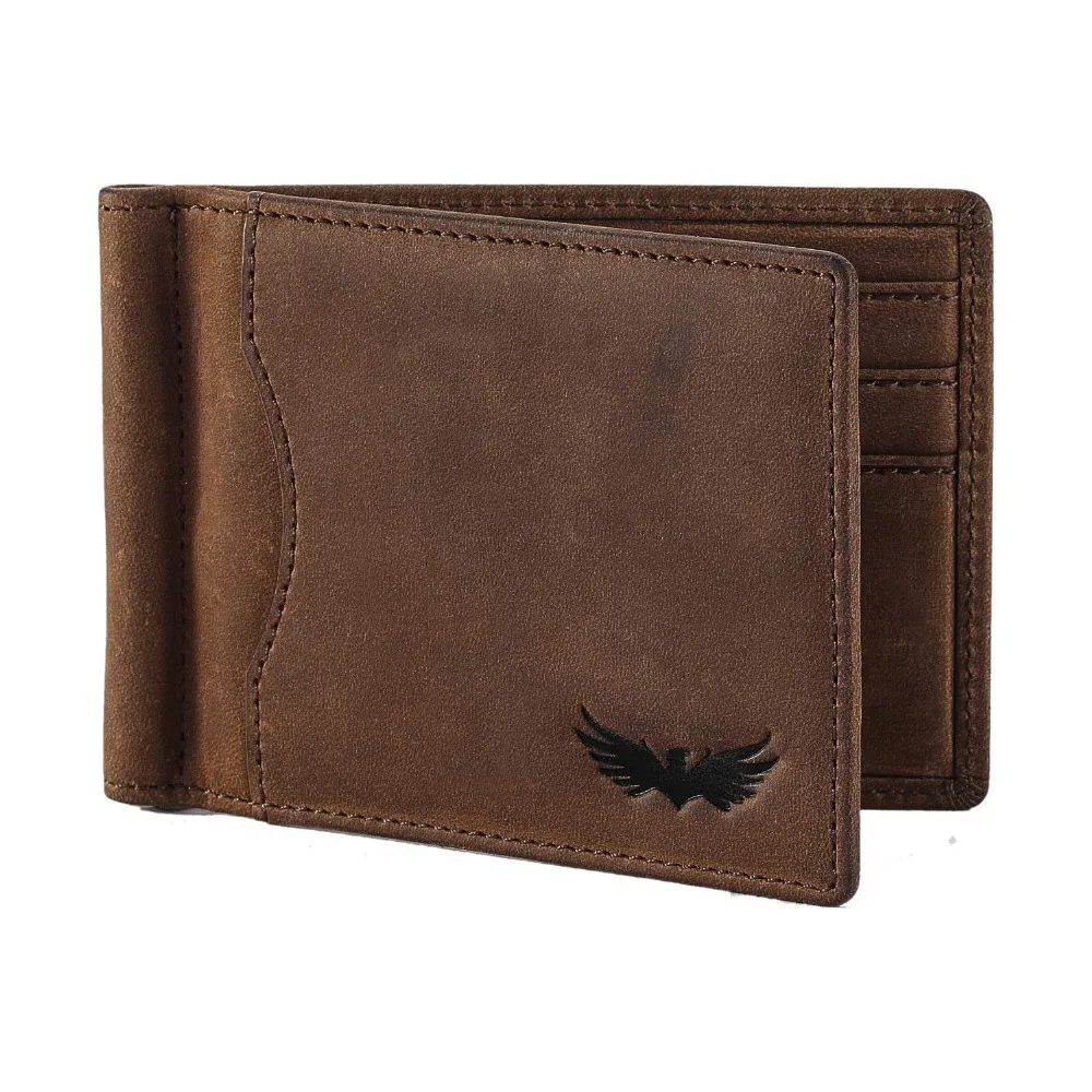 

Men Wallet Genuine Leather Thin Minimalist Elegant Pocket Wallet Credit Card Holder Male Purse
