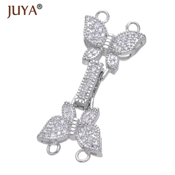 Micro Pave CZ Stone Zircon Butterfly Clasps For 2 Rows Multi-Strand Pearl Necklace Bracelet diy jewelry making accessories
Micro Pave CZ Stone Zircon Butterfly Clasps For 2 Rows Multi-Strand Pearl Necklace Bracelet diy jewelry making accessories