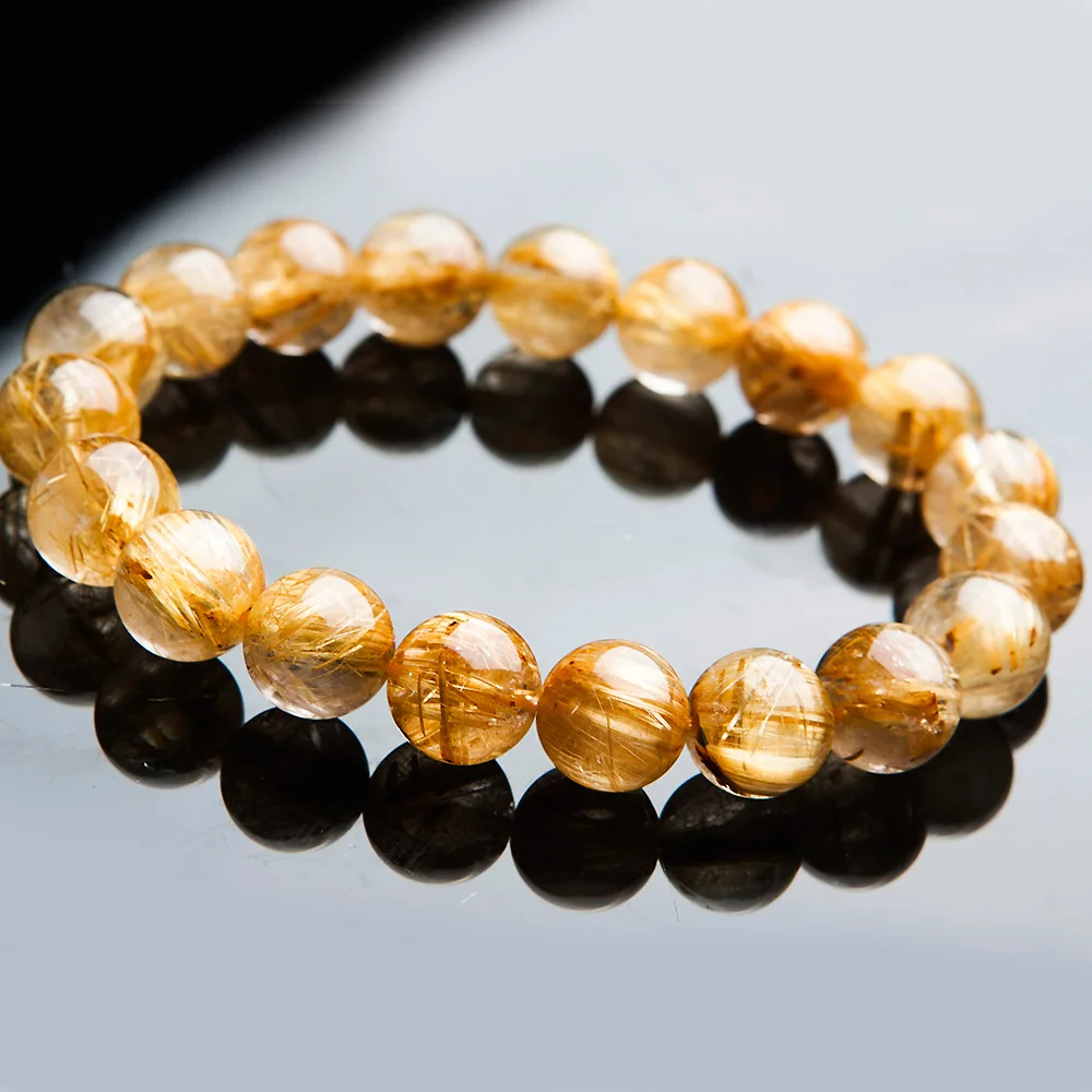 Top Natural Brazil Gold Rutilated Quartz Crystal Titanium Woman Man 10.5mm Gemstone Round Beads Bracelet Jewelry Bangle AAAA
Top Natural Brazil Gold Rutilated Quartz Crystal Titanium Woman Man 10.5mm Gemstone Round Beads Bracelet Jewelry Bangle AAAA