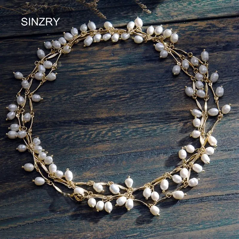 Ювелирный аксессуар SINZRY ожерелье золотого цвета из медного сплава в форме риса с