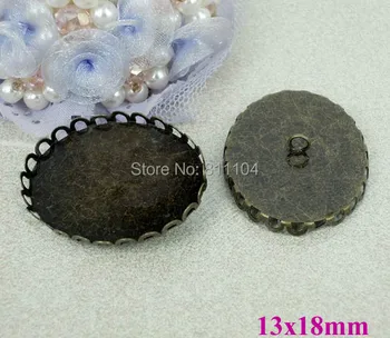 13x18mm Blank Oval Hollow Lace Bezel Cameo Cabochon Bases Settings Caps Buttons Back Loop Findings Antique Bronze Plated Brass
13x18mm Blank Oval Hollow Lace Bezel Cameo Cabochon Bases Settings Caps Buttons Back Loop Findings Antique Bronze Plated Brass