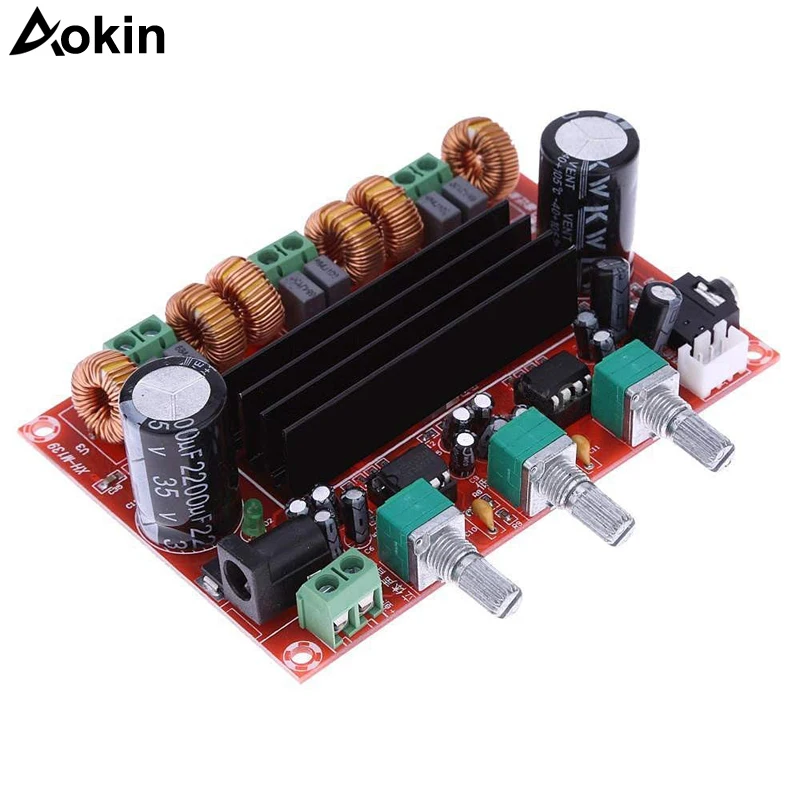 TPA3116D2 Amplifier Board 2.1 Channel Class D Digital Power Audio Stereo AMP Module 2 x 50W+100W for Audio System DIY Speakers
TPA3116D2 Amplifier Board 2.1 Channel Class D Digital Power Audio Stereo AMP Module 2 x 50W+100W for Audio System DIY Speakers