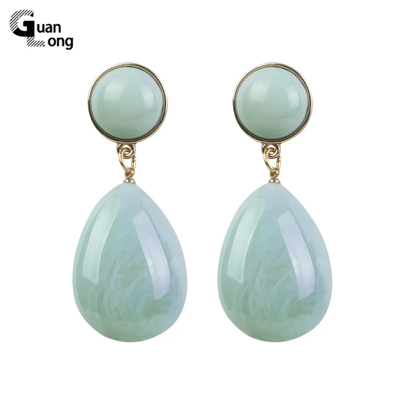 GuanLong Trendy Long Geometric Water Drop Resin Earrings Women Fashion Jewelry Metal Dangle Round Acrylic Big Earring for Girls
GuanLong Trendy Long Geometric Water Drop Resin Earrings Women Fashion Jewelry Metal Dangle Round Acrylic Big Earring for Girls