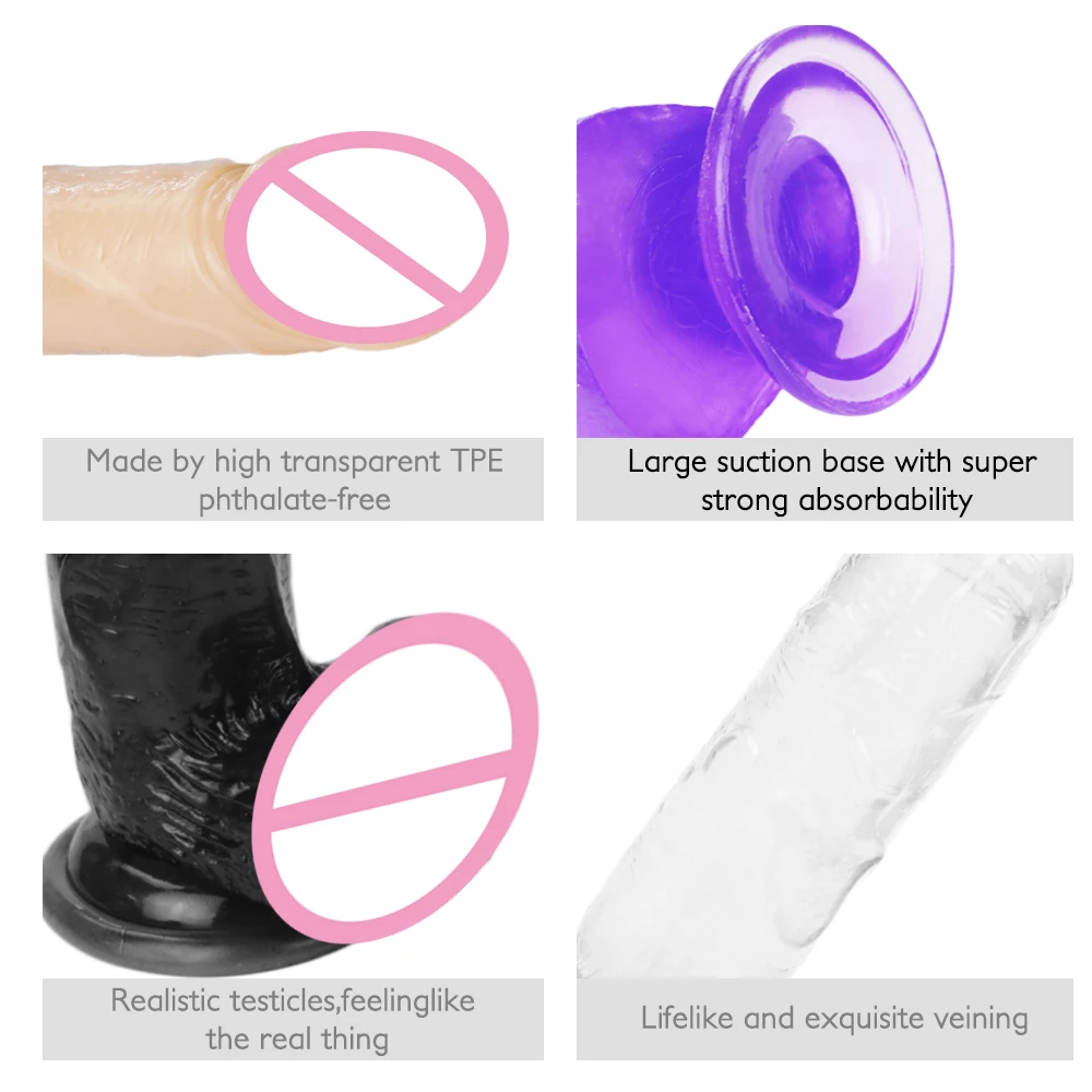 Прозрачный Силиконовый Фаллоимитатор