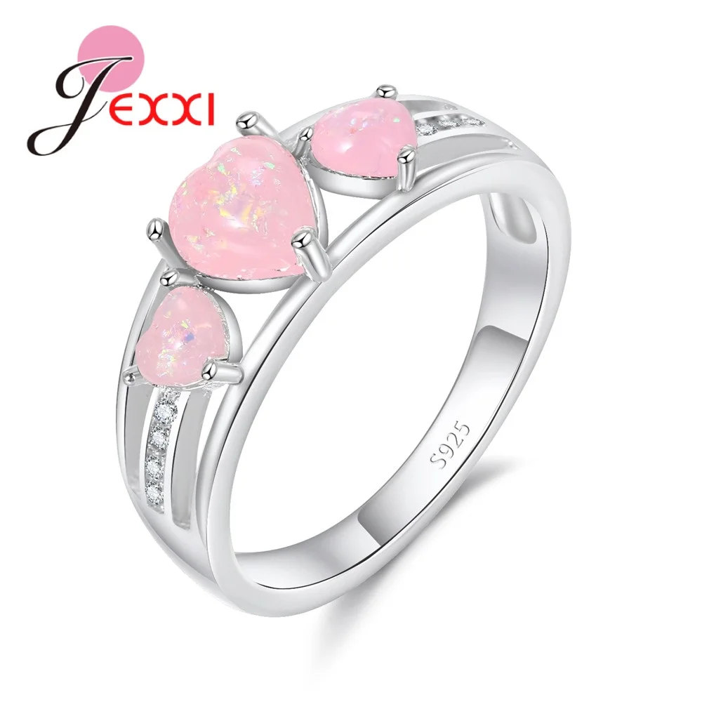 Romantic Lovely Heart Crystals Three Colors Available Real 925 Sterling Silver Women Band Rings Fashion Jewelry
Romantic Lovely Heart Crystals Three Colors Available Real 925 Sterling Silver Women Band Rings Fashion Jewelry