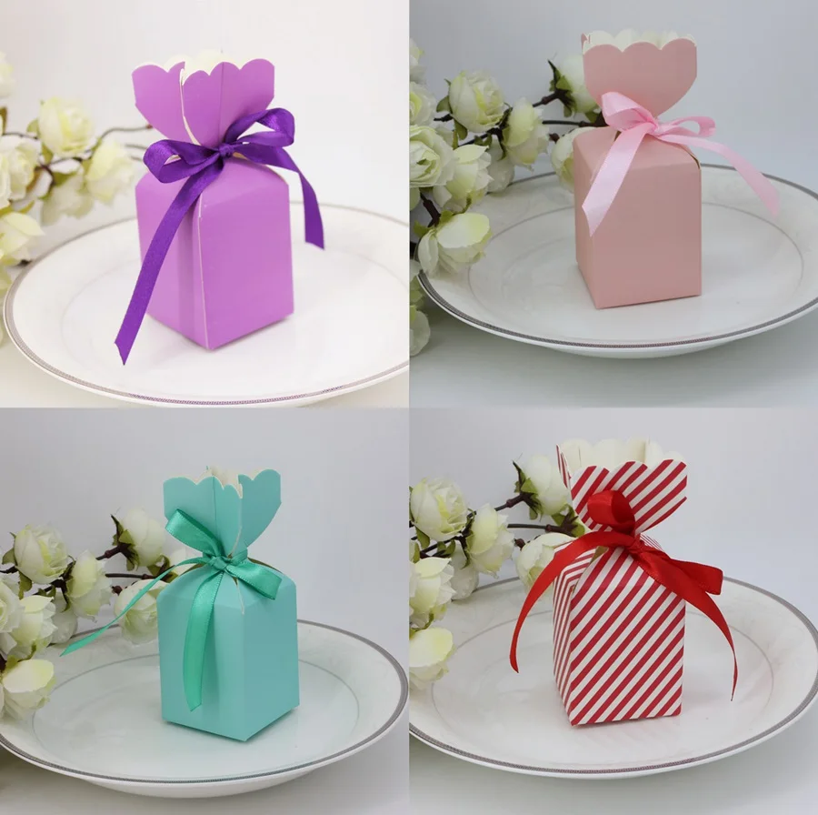 50 X European Vase Style Blue Purple Pink Red Wedding Favors Candy Boxes Xmas Party Gift Box Christmas Apple Box With Ribbons
50 X European Vase Style Blue Purple Pink Red Wedding Favors Candy Boxes Xmas Party Gift Box Christmas Apple Box With Ribbons