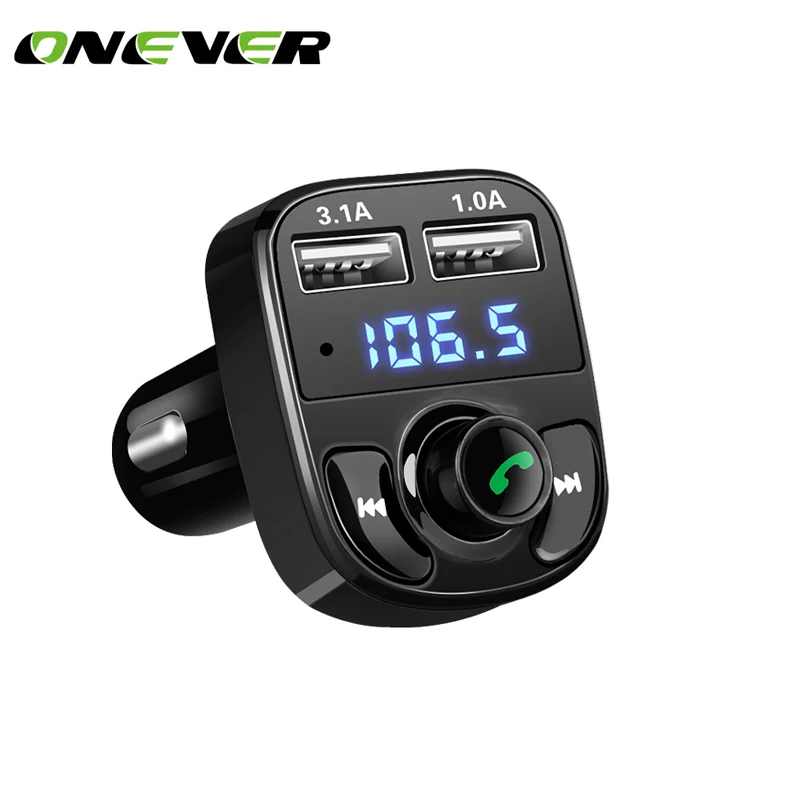 Onever Car Kit Bluetooth MP3 Player Hands-free Call Wireless FM Transmitter Radio Adapter DC 12-24V with Dual USB Car Charger
Onever Car Kit Bluetooth MP3 Player Hands-free Call Wireless FM Transmitter Radio Adapter DC 12-24V with Dual USB Car Charger
