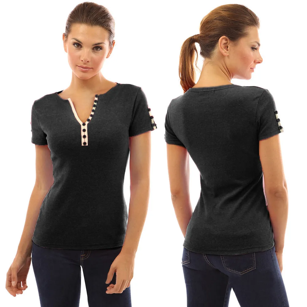 2019 Fashion Women Ladies Sexy Casual Button V Neck T-shirt Long Sleeve Tops women t-shirt Dropshipping
2019 Fashion Women Ladies Sexy Casual Button V Neck T-shirt Long Sleeve Tops women t-shirt Dropshipping